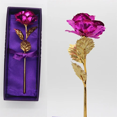 Рождество День рождения Свадьба Подарок позолоченные розы любовника цветок