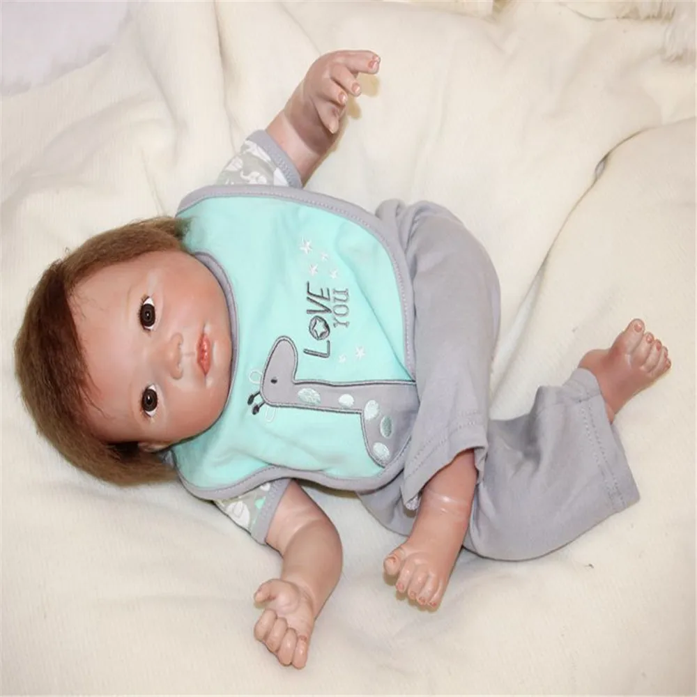 19 дюймов 48 см силиконовые куклы для новорожденных реалистичные милые
