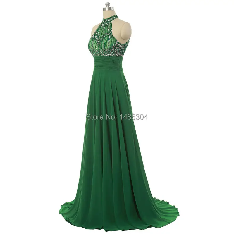 Платье с высоким вырезом и открытыми плечами Vestido de festa шифоновое ТРАПЕЦИЕВИДНОЕ
