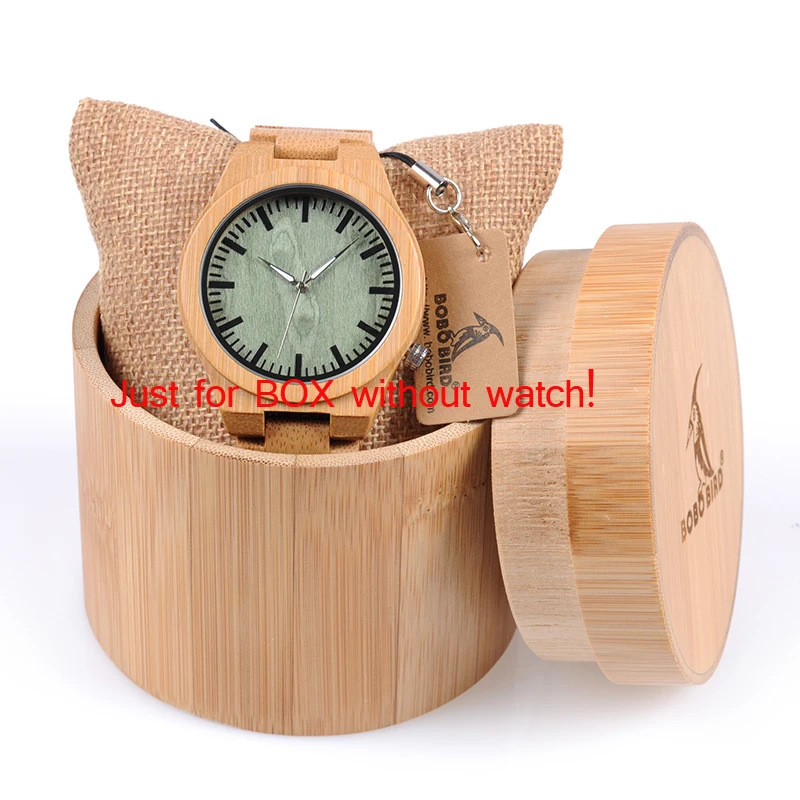 Круглая бамбуковая коробка для часов BOBO BIRD | Наручные часы