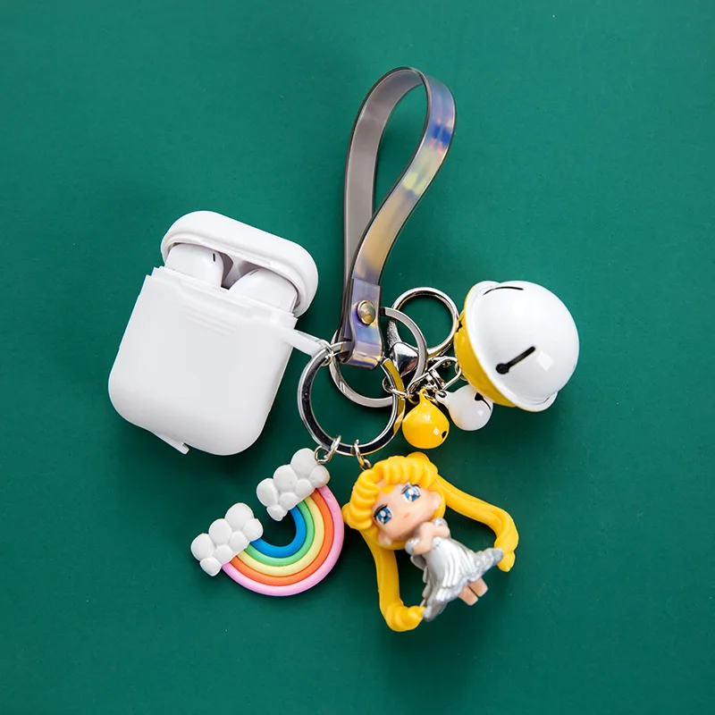 Милый мультфильм Сейлор Мун кукла игрушки брелок для AirPods Чехлы Bluetooth наушники защита для кожи Аксессуары для наушников - Цвет: ZZ - 10