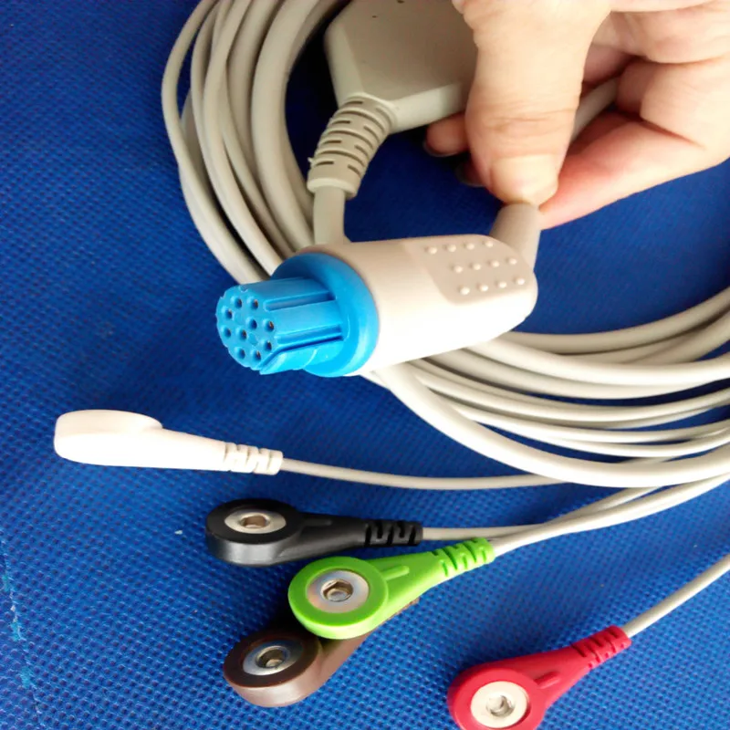 Совместимость с Datex-Ohmeda AS/3 CS/3 S/5 Cardiocap 1 ECG кабель Leadwires 5 проводов терпеливый