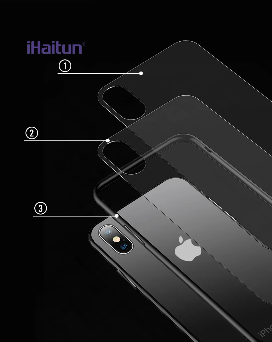 iHaitun Luxury Shock Proof Case For iPhone XS MAX XR X Cases Ultra Thin Soft Side Transparent For iPhone X 10 XS MAX Drop Cover