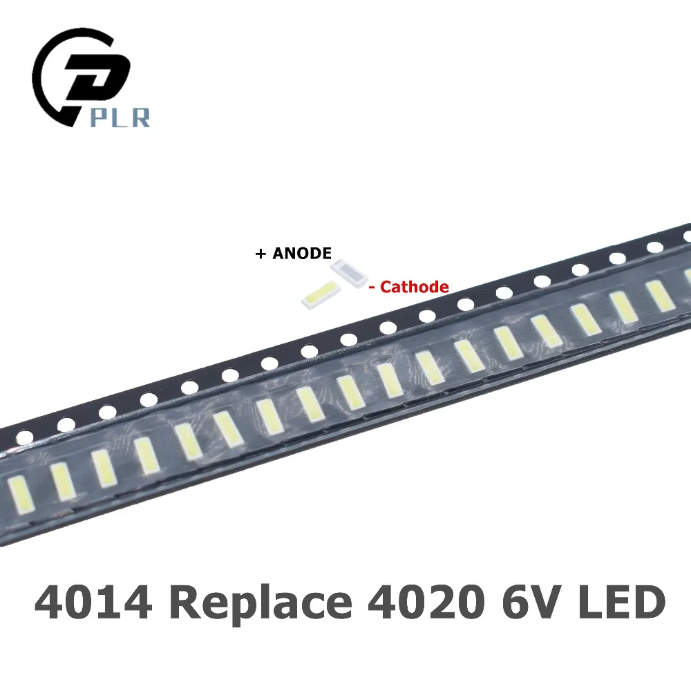 2000 шт. 4014 4020 чип 2 SMD светодиодные бусины Холодный белый 1 Вт 6 в ма для подсветки ЖК