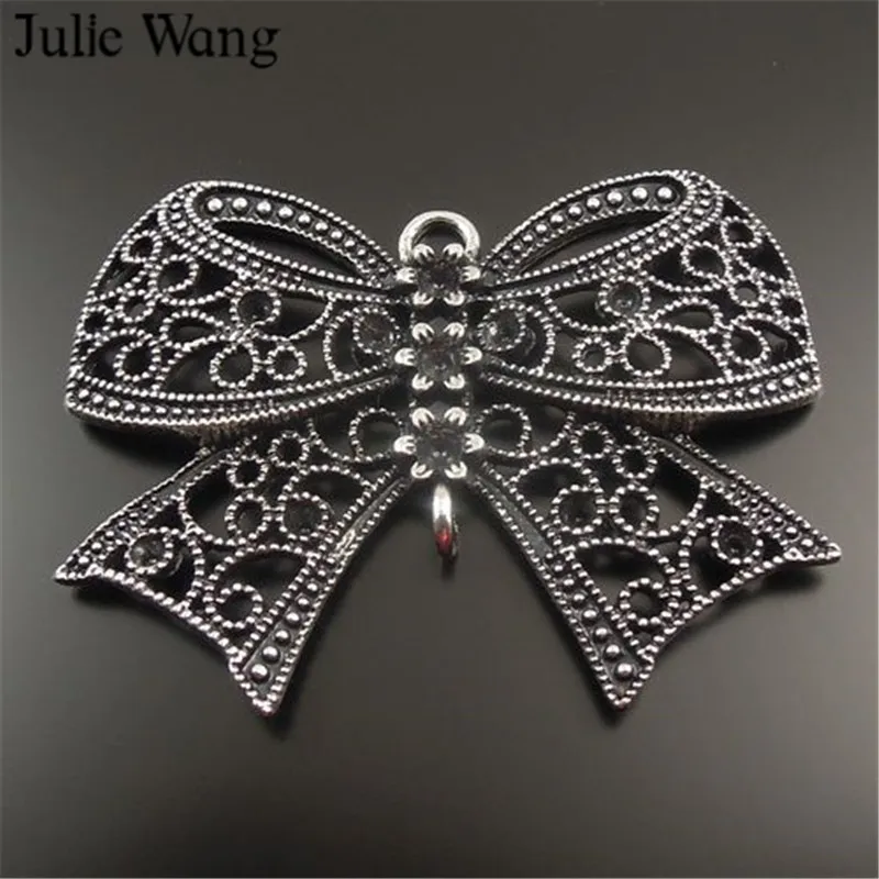 Julie Wang 4 шт. сплав антикварного цвета в форме галстука кулоны подвесы фурнитура