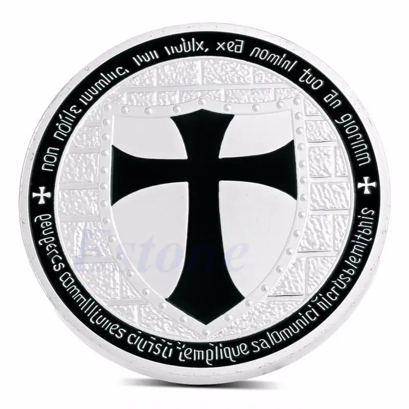 1 шт. посеребренный Рыцари темплар Европа крест Сувенирный жетон коллекции