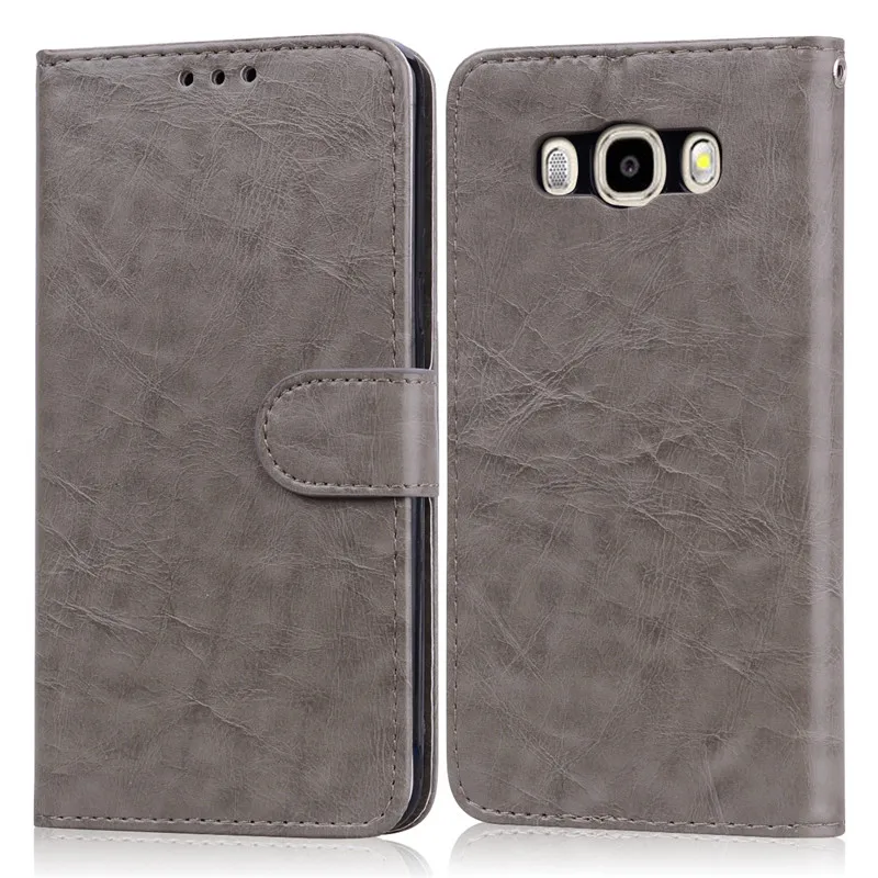 Gray Для Funda samsung Galaxy J5 чехол J510 J510F чехол силиконовый кошелек кожаный флип-чехол для телефона для Coque samsung J5 чехол - Цвет: Gray