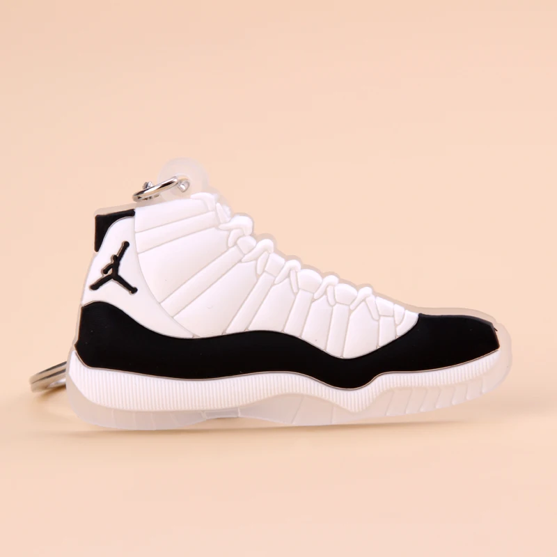 Брелок новые экзотические мини Jordan 11 ретро обуви ключевая цепь Для мужчин и Для женщин детские подарочные брелки на баскетбольных кроссовок ключ держатель porte Clef - Цвет: Picture Color1