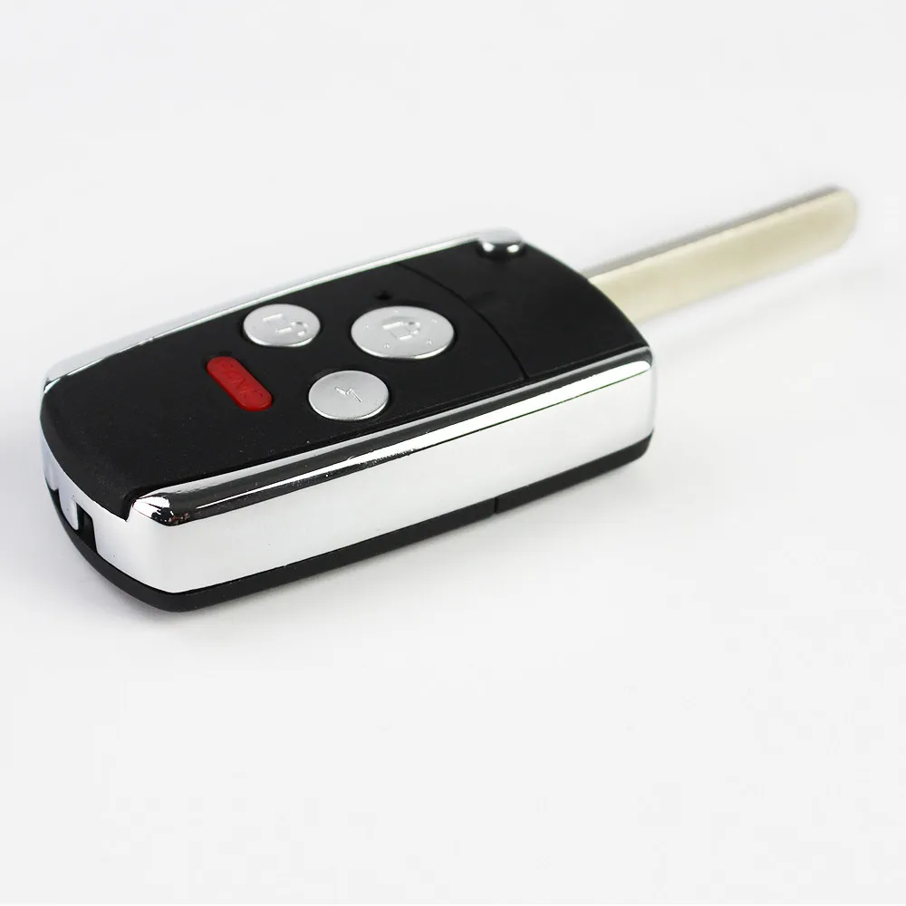 4 кнопки Флип складной чехол для ключей Замена Брелок черный автомобиль