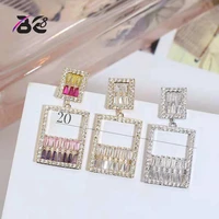 be 8 romantic geometric design dangle earrings luxury micro paved long drop earrings for love gifts earings fashion jewelry e784
