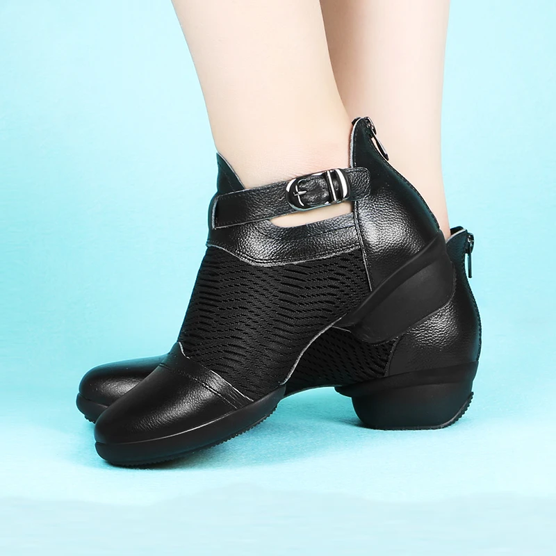 Кроссовки для танцев Rumba женские Спортивная кожаная обувь моряков дышащая самбы