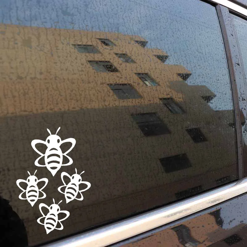 YJZT 12.7CM*18.7CM Flying Bumble Bee Vinyl Window Decal Car Sticker Black/Silver C19-0043 | Автомобили и мотоциклы
