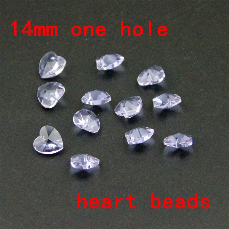 14 мм 100 шт. 2000 сиреневые хрустальные бусины в форме сердца с 1 отверстием детали
