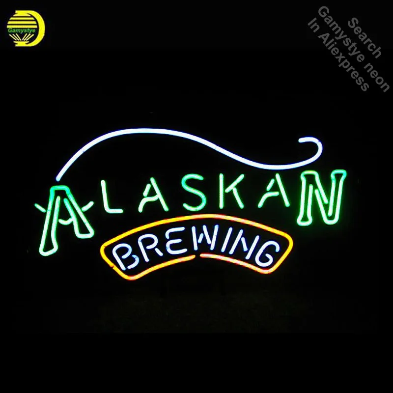 

Alaskan Brewing Co Beer Neon Sign neon Light Sign Real galss tubes Commercial Recreation Rooms Neon signs for sale Dropshipping