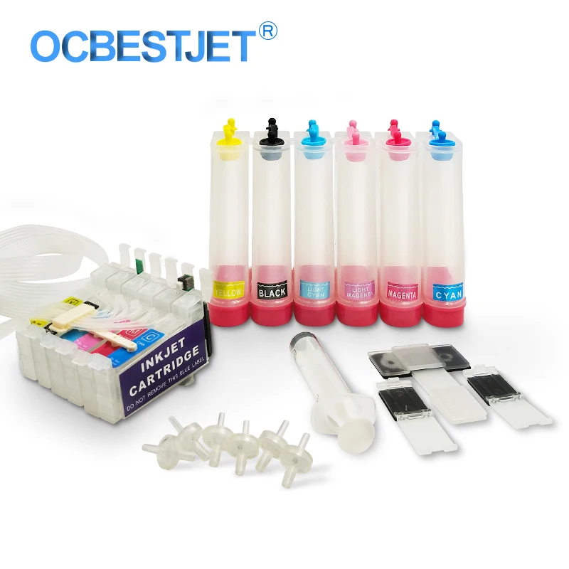 

T0781-T0786 Continuou Ink Supply System For Epson Stylus Photo R260 R280 R380 RX580 RX595 RX680 CISS Ink Cartridge 6Colors/Set