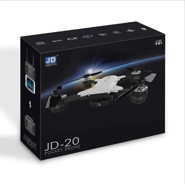 Дроны с камерой HD JD 20 JD20 wifi FPV 2 мегапиксельной широкоугольной Режим высокой