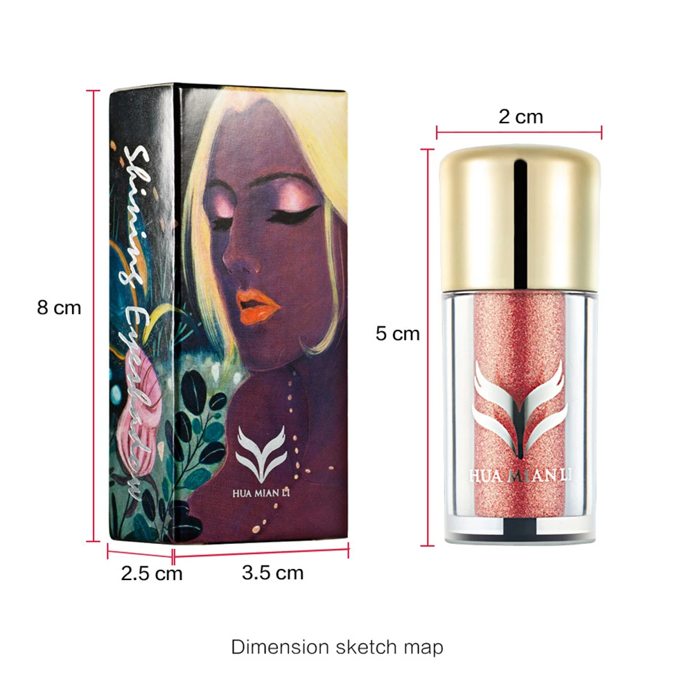 6pcs/A Lot Huamianli Diamond Eyeshadow 6 Color Cosmetic Metallic Loose Powder Multi Use Waterproof Glitter Eye Shadow Makeup Set |