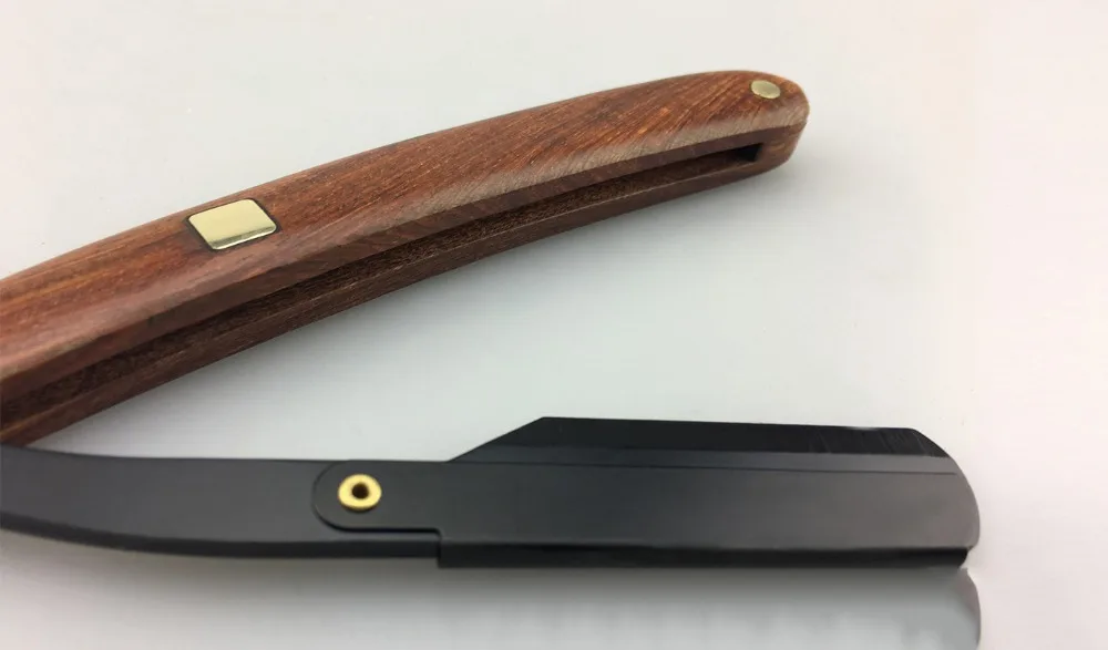 Ueast Razor Folding Shaving Knife Stainless Steel Straight Edge Manual Shaver for Man Wooden Handle Replaceable Blade Holder on. Бритва Ueast складная для бритья из нержавеющей стали с прямым лезвием, ручной бритвой для мужчин с деревянной ручкой и съемны