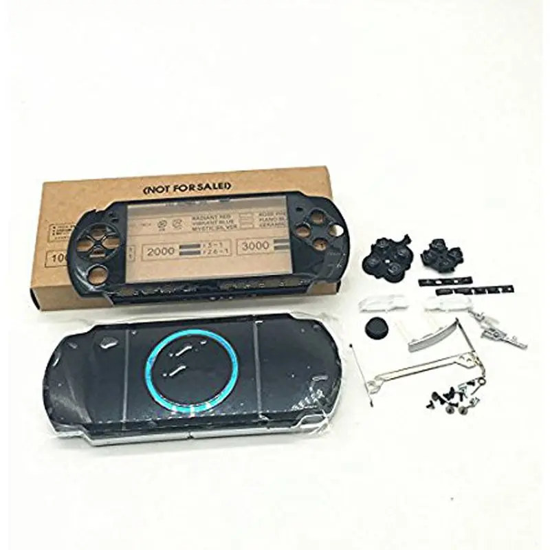 Чехол для sony psp 2000 с полным корпусом, чехол в комплекте, Сменный Чехол+ набор кнопок, чехол, запчасти для psp 2000, аксессуары для игр
