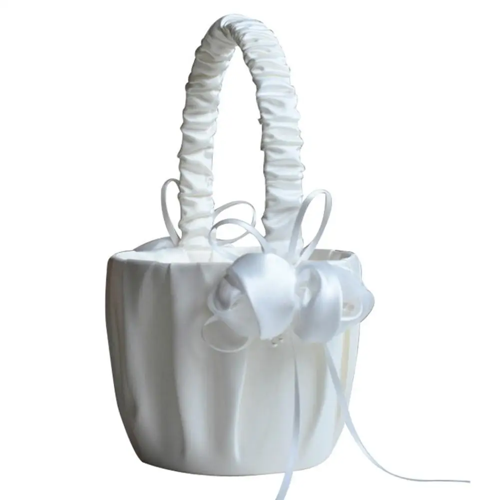 

Портативная корзина для цветов с узлом для свадебной церемонии, корзина для рассеивания цветов для свадебной церемонии, товары для конфет в...