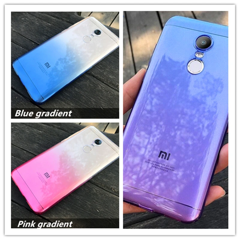 Цветной градиентный силиконовый мягкий чехол для телефона xiaomi A2 A1 5X 6 8 8Se redmi 4A 4PRO 4X