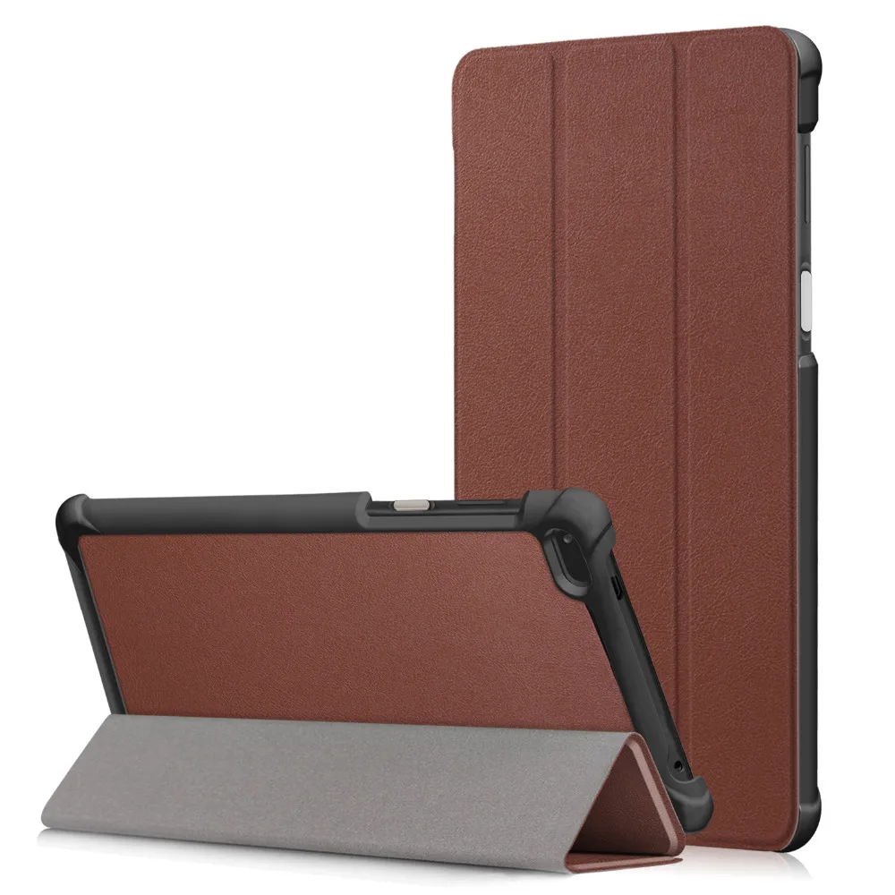 Тонкий кожаный чехол-книжка с 3 отделениями для Lenovo Tab 7/Tab4 7 | Компьютеры и офис