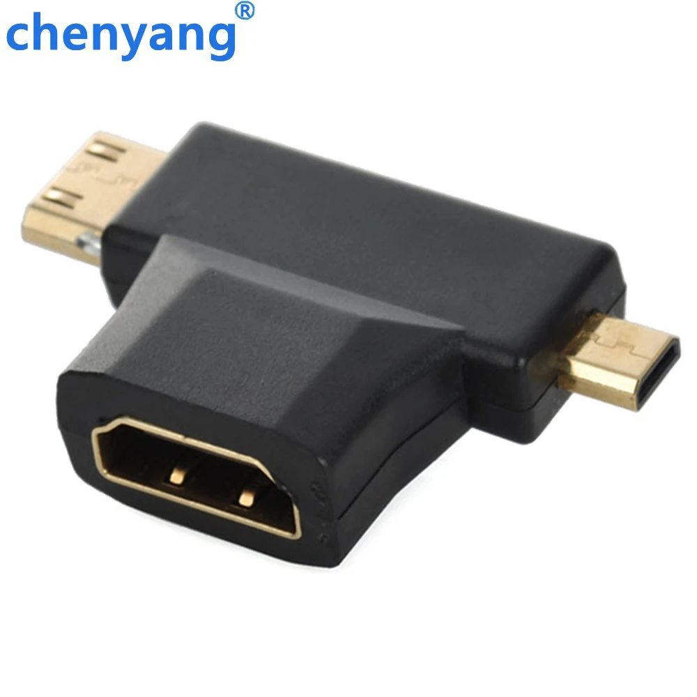 3 в 1 HDMI совместимый переходник мама мини/Micro штекер разъем адаптера 1080P удлинитель