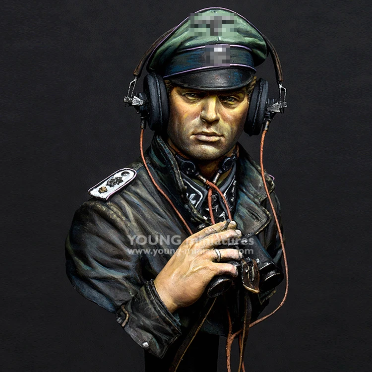 

1/10 Panzer Commander, Resin Model Bust GK, World War II military theme, Unassembled and unpainted kit