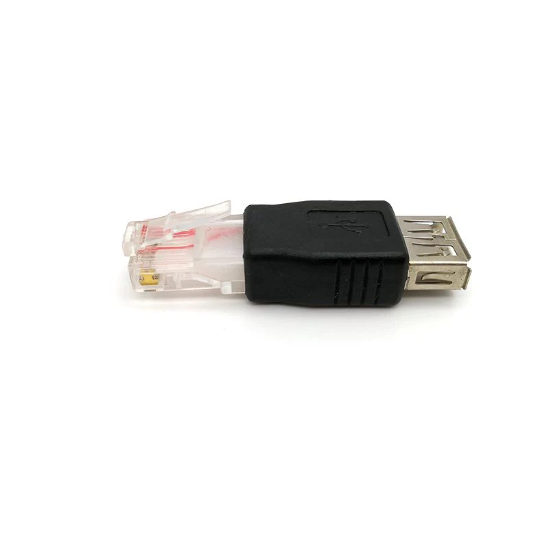 

500pcs USB Female to Ethernet RJ45 Male Connector Adaptor Cable Adapter