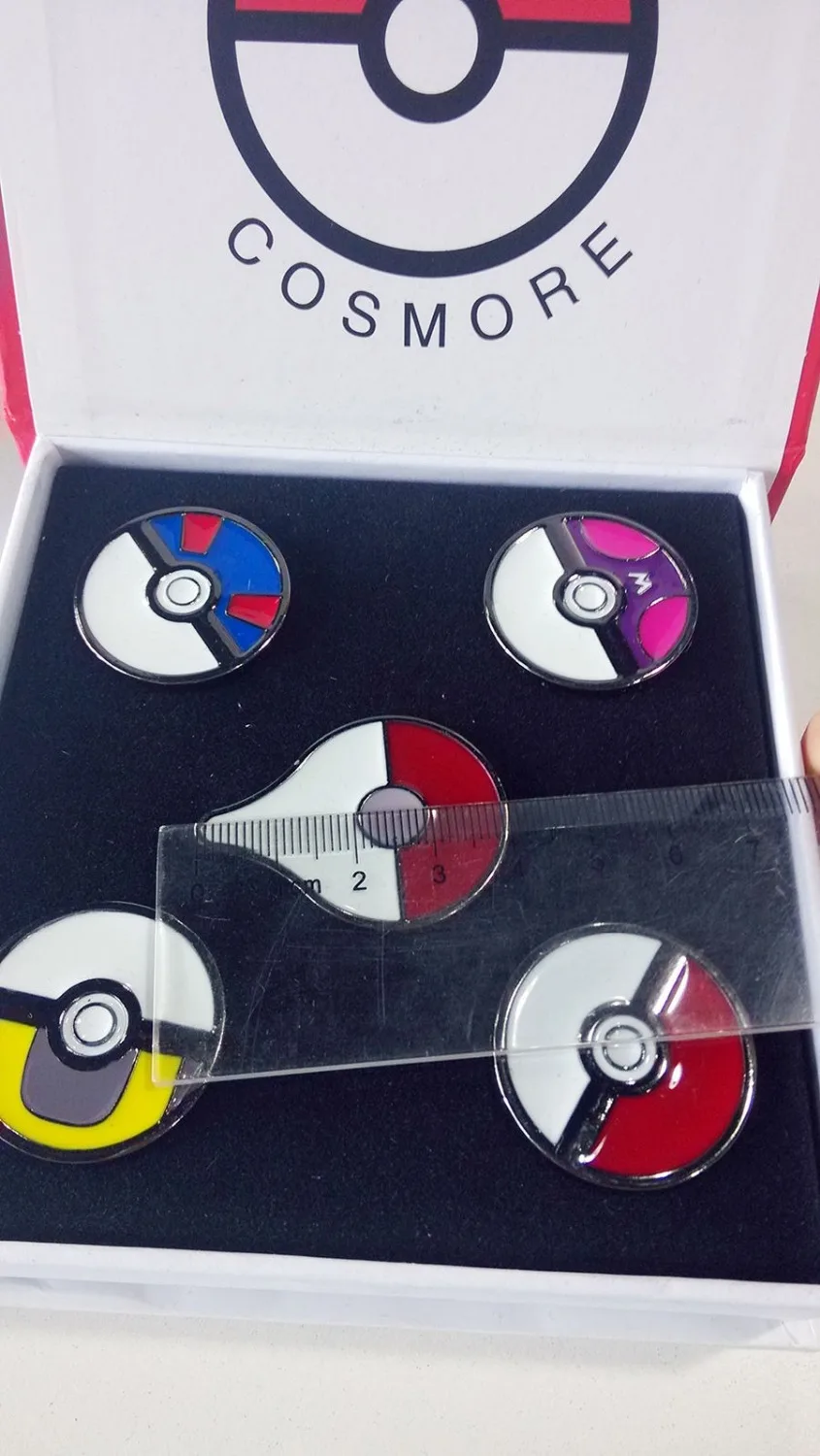 5 шт. игра Pokemon GO Pokeball Ultraball Masterball Kanto металлические значки Косплей коллекция