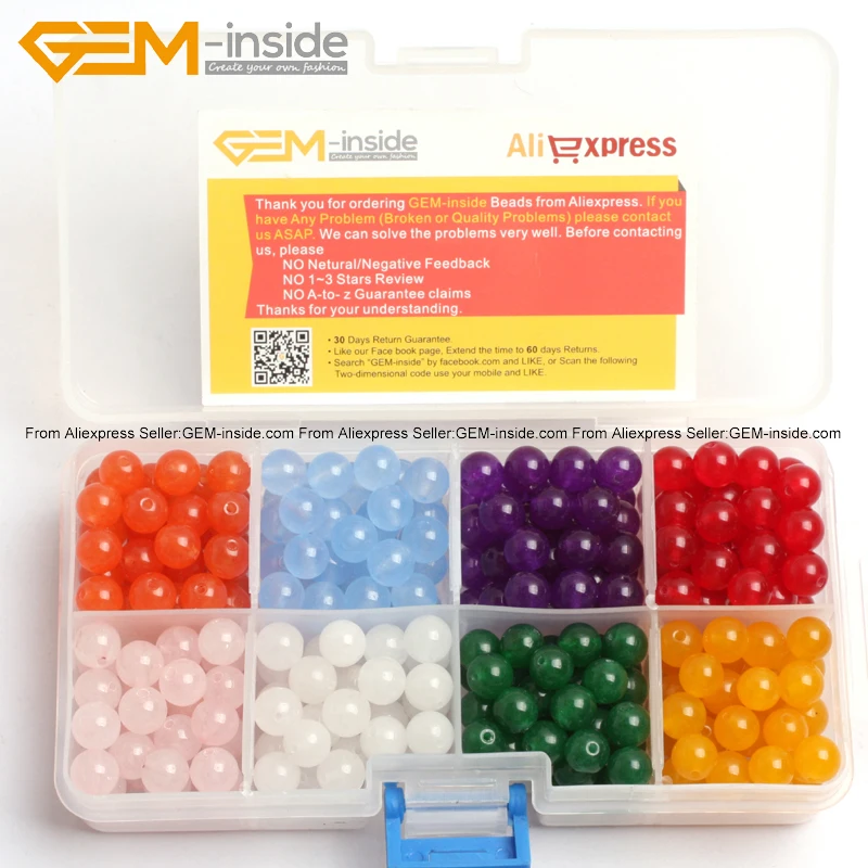 Стеклянные бусины кошачий глаз 8 цветов в одной коробке мм | Украшения и