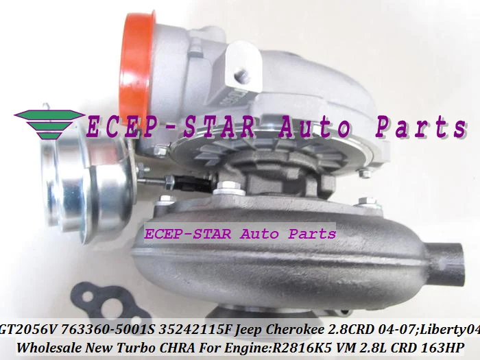 Бесплатная доставка GT2056V 763360 5001S 0001 757246 Турбокомпрессор Для Jeep Cherokee 2.8L CRD 04 07 Liberty