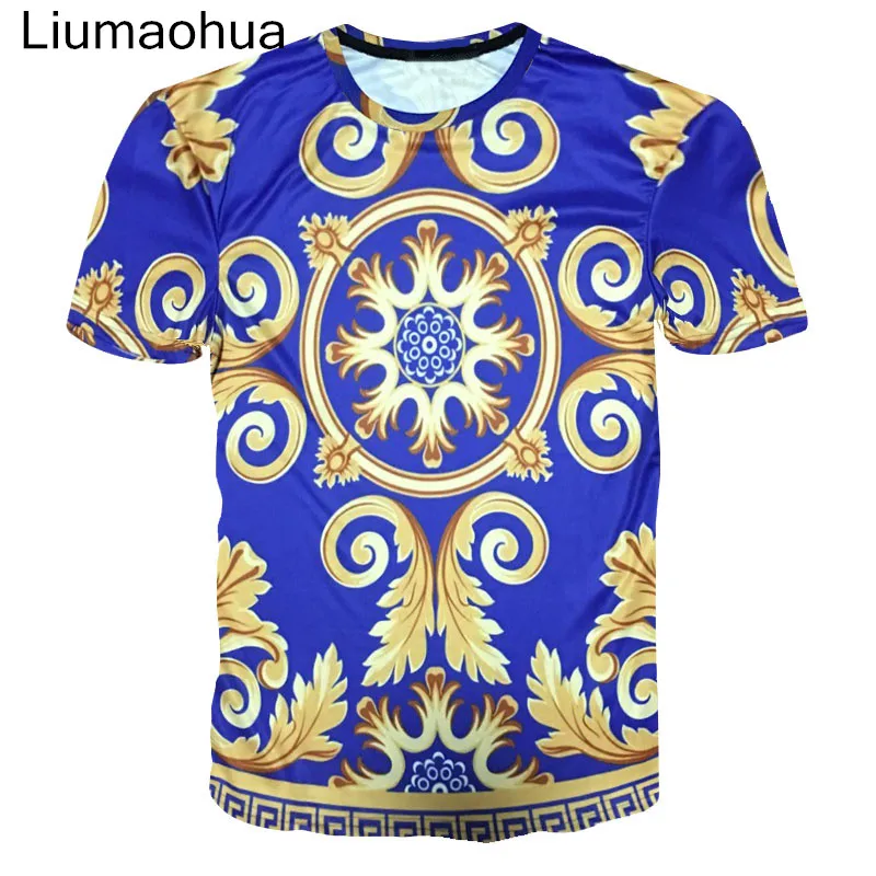 Liumaohua 2018 новая Медуза футболка мужская с коротким рукавом 3D принт высокое