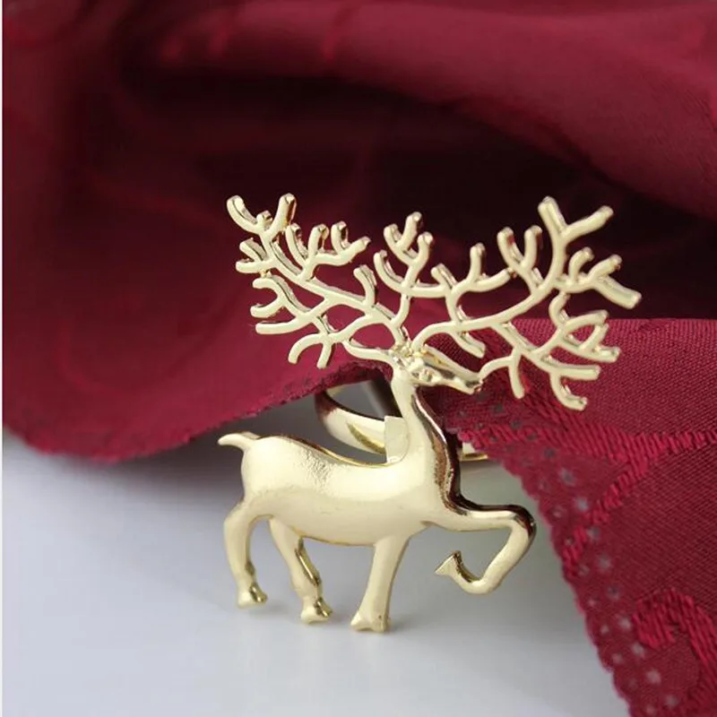 6 шт. металлические кольца для салфеток в форме оленя|serviette holder|napkin ringsring napkin |