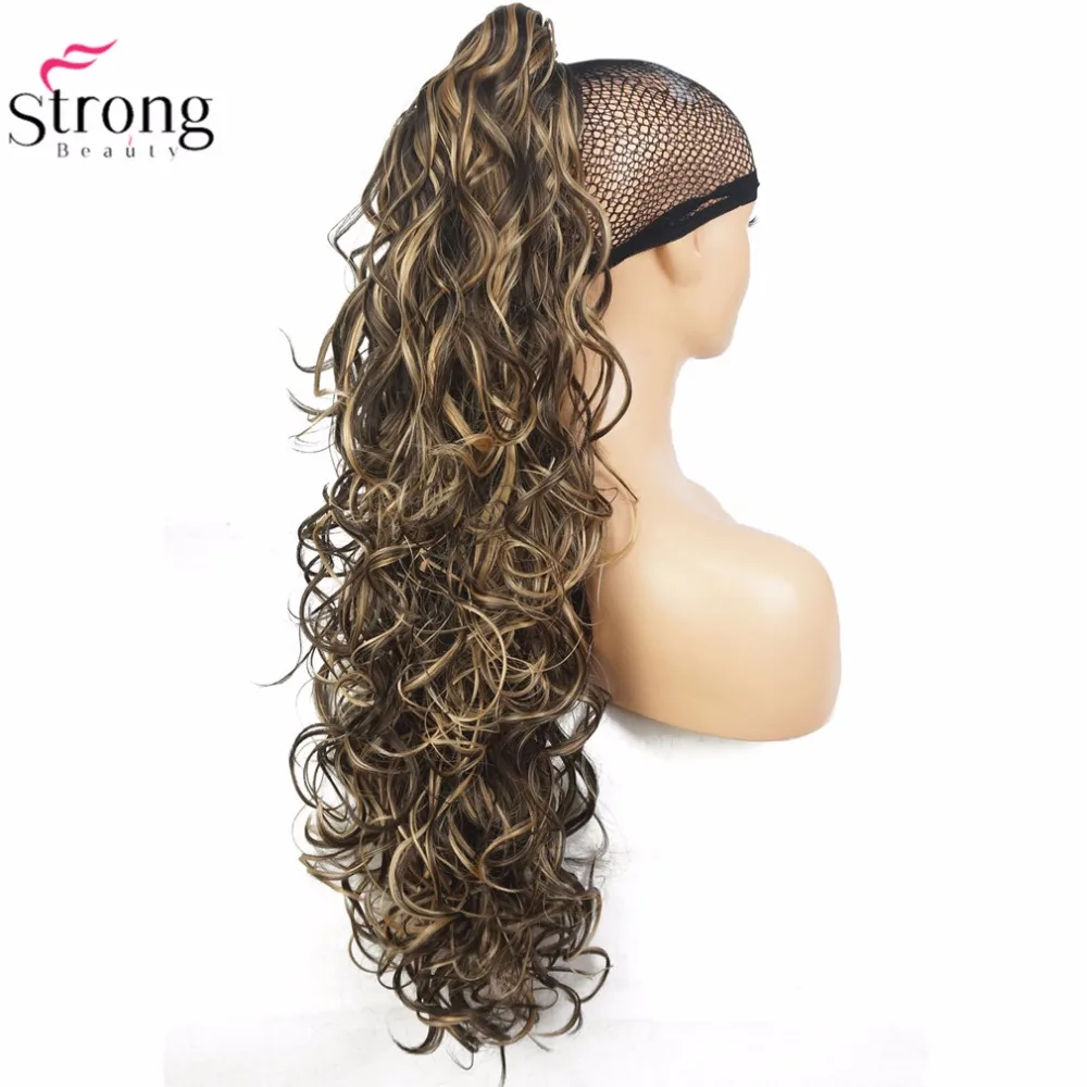 StrongBeauty длинные кудрявые заколки для конского хвоста удлинители волос 32 дюйма