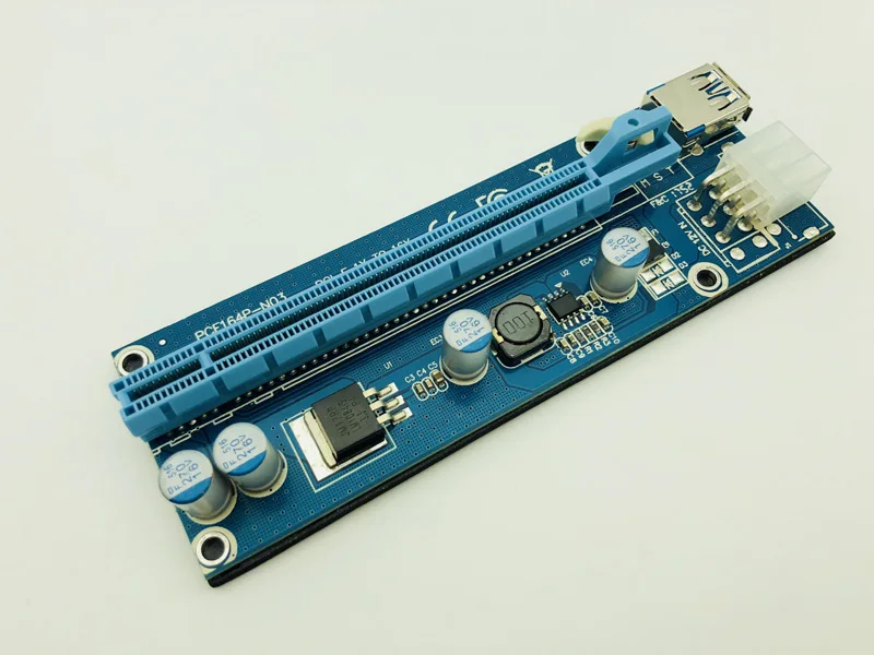 Мини PCIe PCI-E PCI Express Riser Card для PCIE удлинитель 16X SATA для 6Pin IDE Molex кабель питания для BTC ETH Litecoin Miner