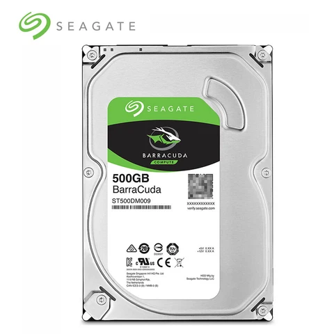 Внутренний жесткий диск Seagate ST500DM009, 500 Гб, 3,5 дюйма, SATA 6, ГБ/сек., 7200 об/мин
