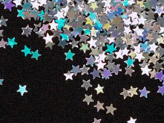 3 мм Звездный конфетти металлическая фольга звезды Серебристые Блестки УФ Гель