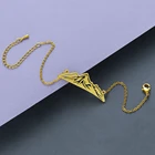 Женский браслет из нержавеющей стали, изящный браслет со звеньями