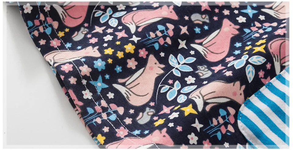 Little maven kids brand clothes 2018 autumn dress new baby girls Cotton fox print girl pockets dresses S0375 | Детская одежда и