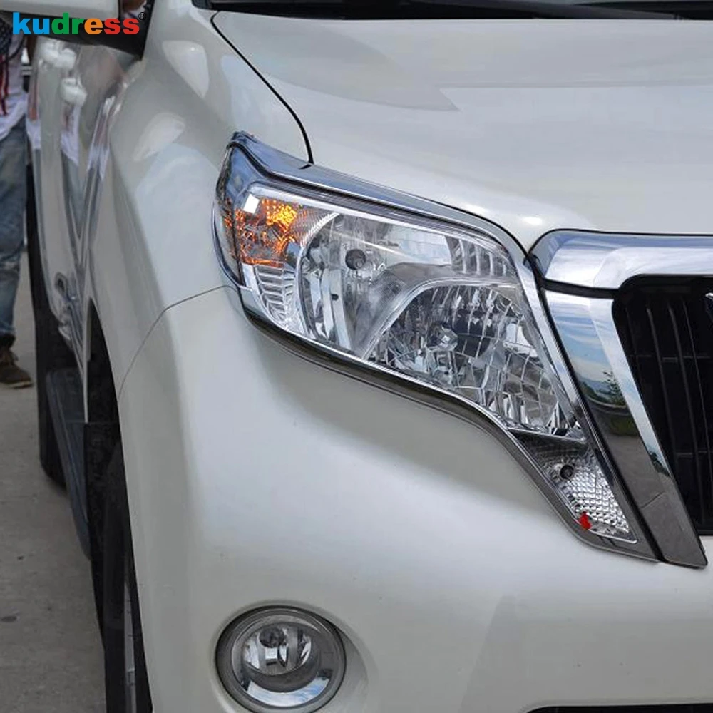 Налобный фонарь для Toyota Land Cruiser Prado J150 J 150 2014 2015|trim cover|abs chromelamp frame |