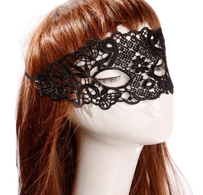 Japanese Korean Mask Cosplay Costume Newest Party Black Cutout Lace Veil Sexy Prom Hallowen | Дом и сад