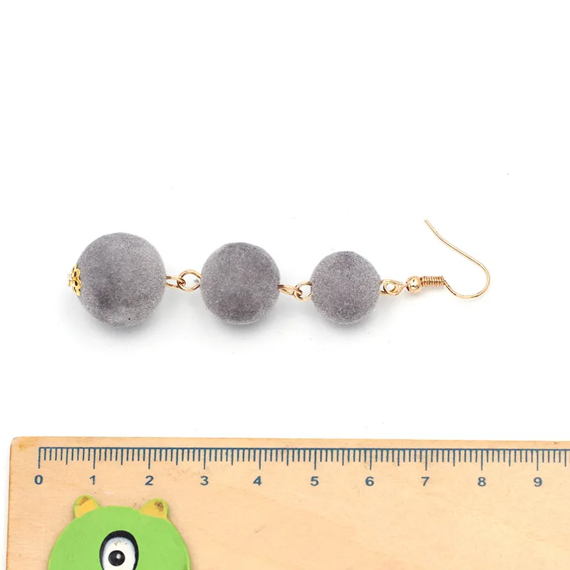 New Fashion Dangle Earring Popular Lovely Plush Handmade Crafts 2017 Style Trendy Personality Women Charm | Украшения и