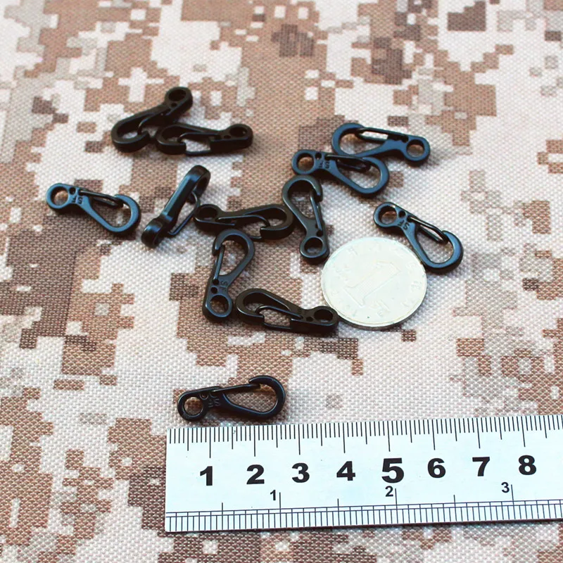 

20 PCS/LOT EDC Keychain Spring Clasps Climbing Carabiners Camping Bottle Hooks Paracord Tactical Survival Gear