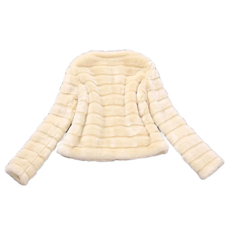 

WSYORE Nine Quarter Sleeve Fur Coat Women New Autumn Winter Fashion Faux Rabbit Fur Short Jacket Female NS207