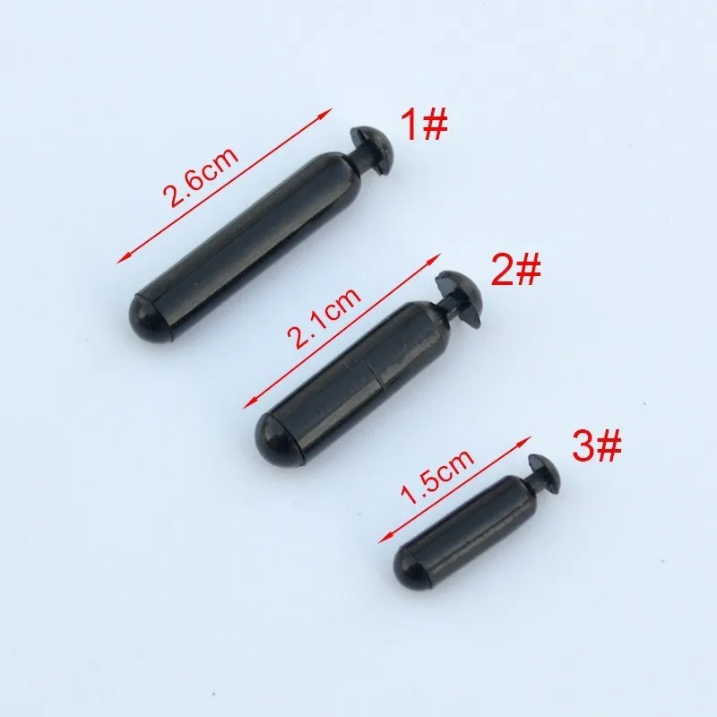 Рыболовные погремушки-трубки 60 шт./компл. Прозрачная черная пластиковая