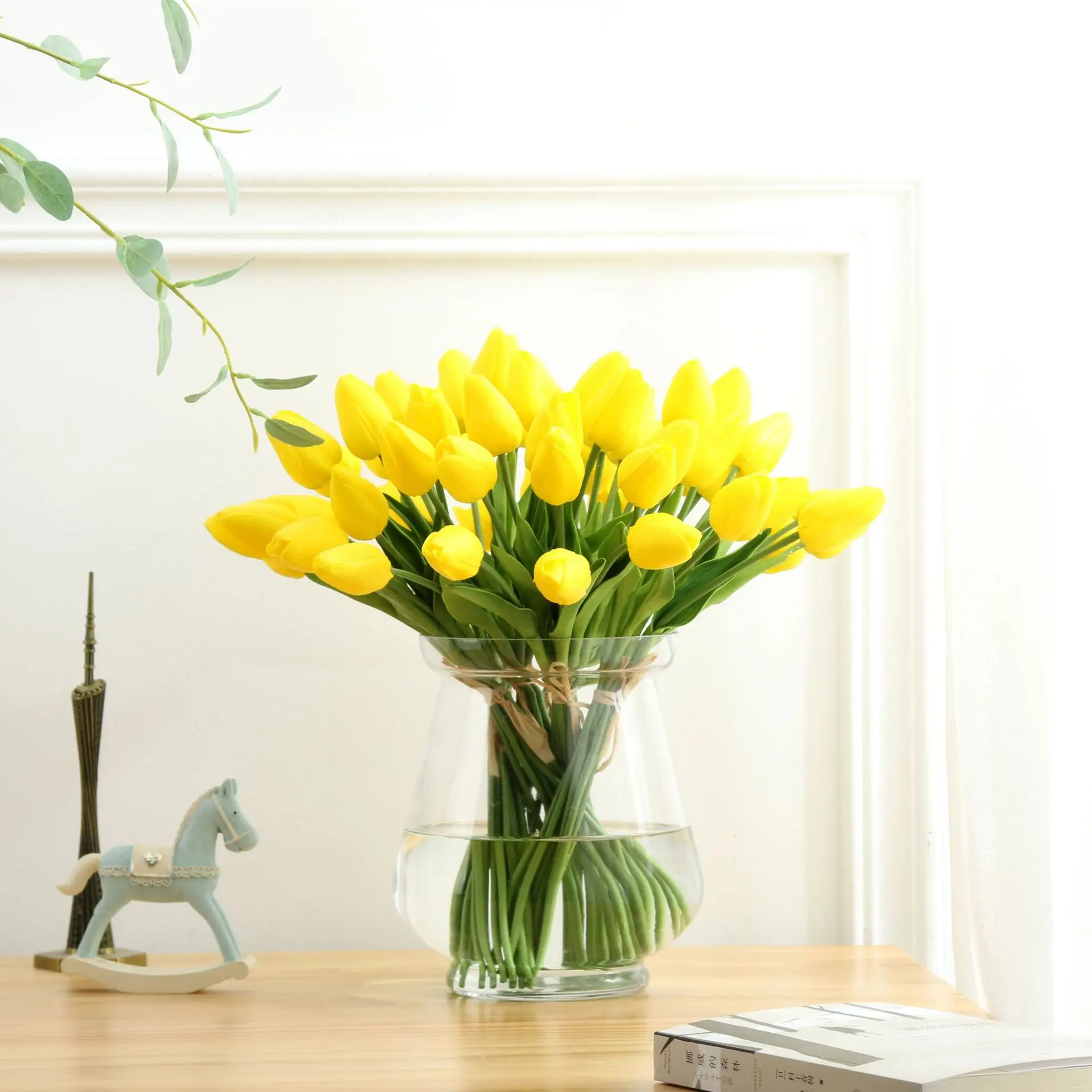 3 шт. ПУ тюльпаны Искусственные цветы Настоящее касание искусственное para decora мини