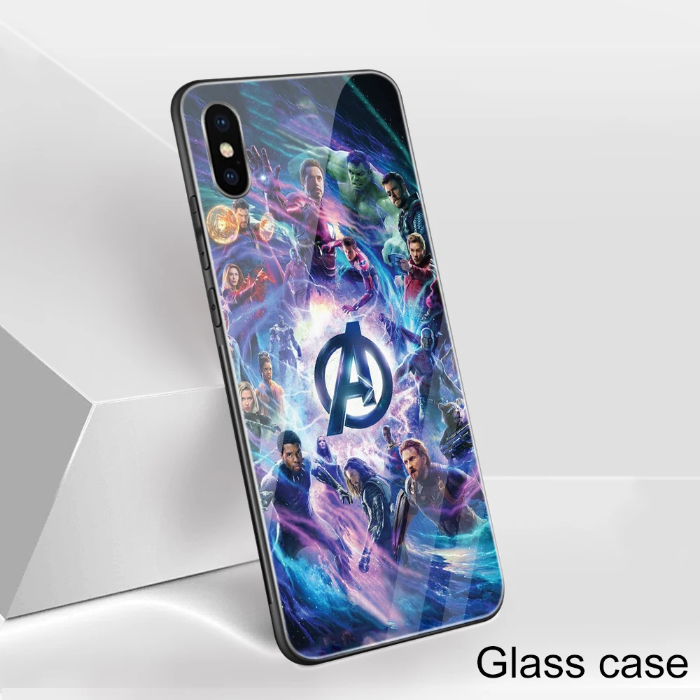 15 Ciciber Marvel Железный человек для iPhone 11 Pro Max X XR XS MAX 7 8 6 6S Plus стеклянные чехлы задняя крышка для samsung Galaxy S10e S10 S10 - Цвет: 15