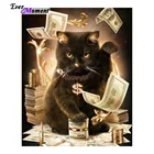 Алмазная вышивка Кот с наличными, сделай сам, рукоделие, алмазная живопись, вышивка крестиком, полная картина для Стразы ASF411