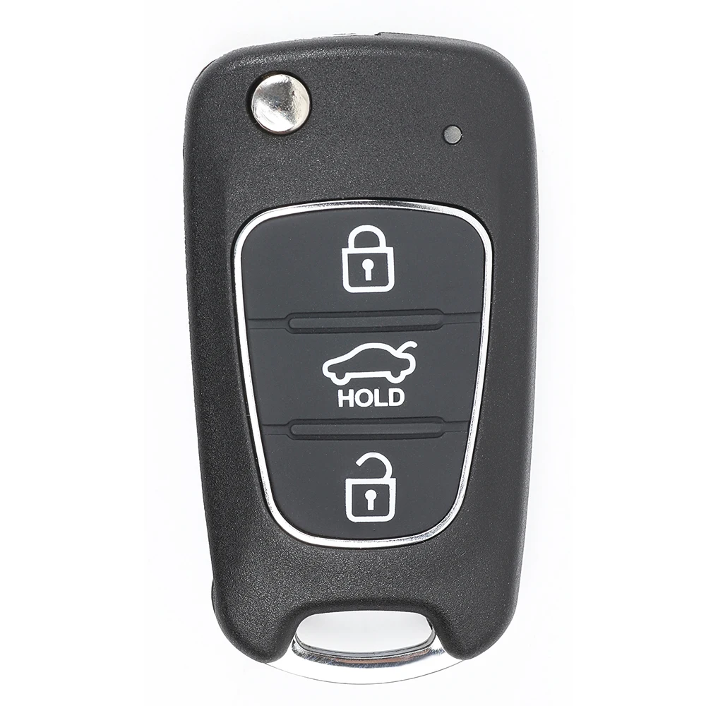 

Keyecu Upgraded Flip Remote Key Fob 3 Button 433MHz ID46 Chip for Hyundai Elantra 2011-2013 P/N: OKA-186T